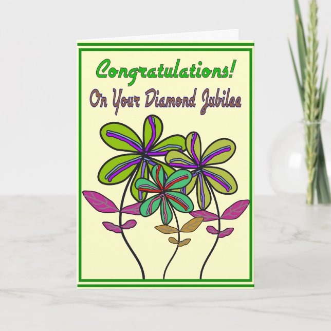 Tarjeta Nuns Diamond Jubilee 75 años de servicio (Anverso)