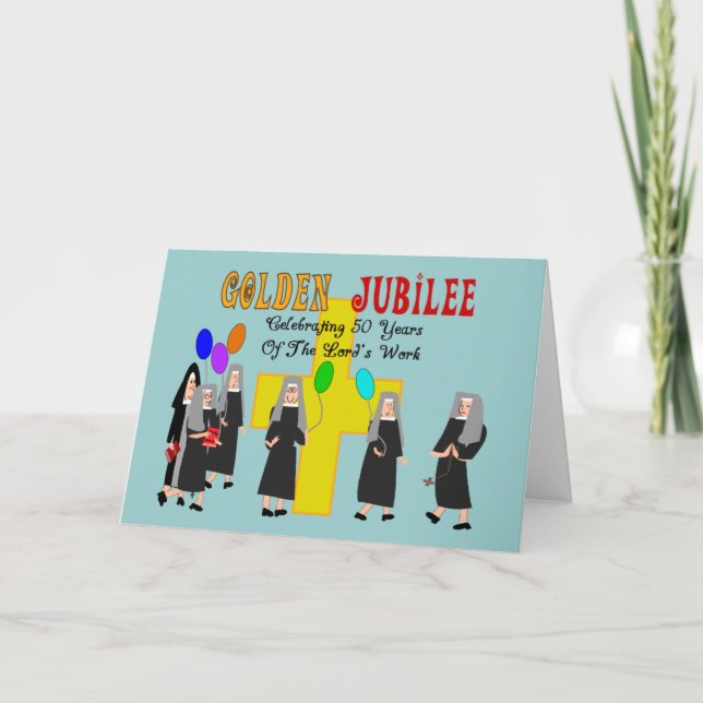 Tarjeta Nuns Golden Jubilee Gifts (Anverso)