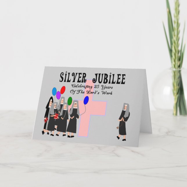 Tarjeta Nuns Silver Jubilee Gifts (Anverso)
