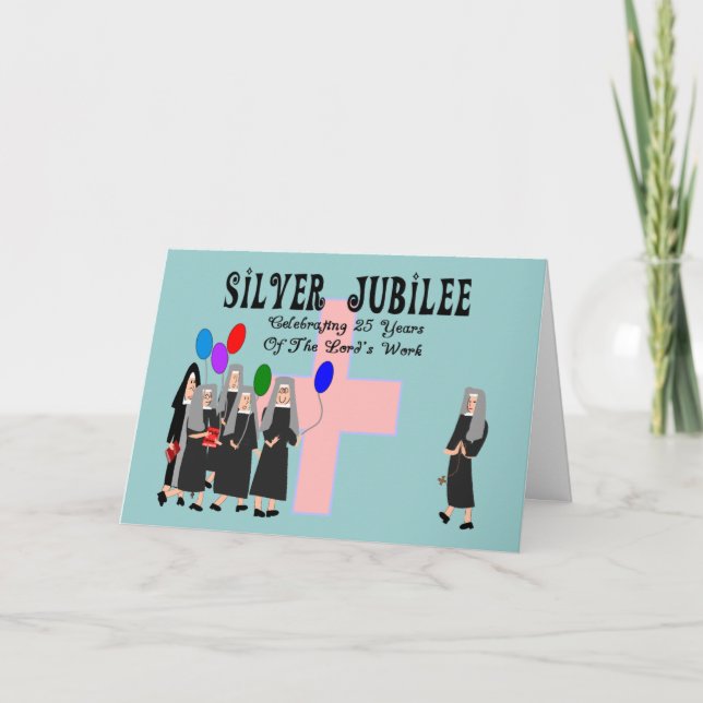 Tarjeta Nuns Silver Jubilee Gifts (Anverso)