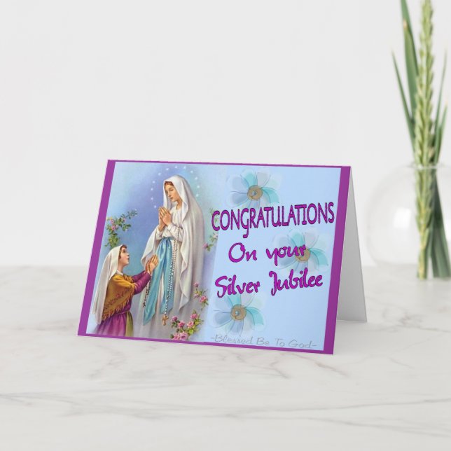 Tarjeta Nuns Silver Jubilee Gifts and Cards (Anverso)