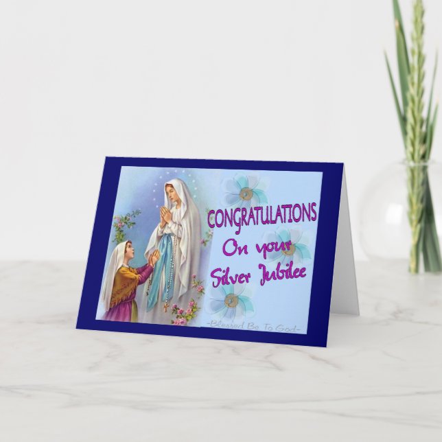 Tarjeta Nuns Silver Jubilee Gifts and Cards (Anverso)