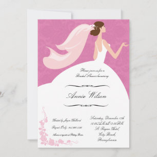 Tarjeta nupcial de la invitación de la ducha en