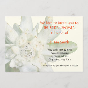 Tarjeta nupcial floral de la invitación de la