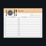 Tarjeta nupcial personalizada de la receta de la<br><div class="desc">Comience a la novia de la derecha con una colección de recetas de todas sus huéspedes de la ducha. Incluya esta tarjeta de la receta en la invitación nupcial de la ducha.</div>