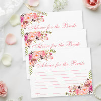 Tarjeta nupcial rosada floral L del consejo de la