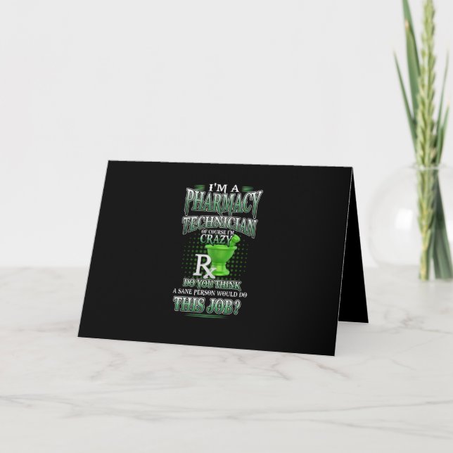 Tarjeta Nurse Gift | Soy un técnico de farmacia (Anverso)
