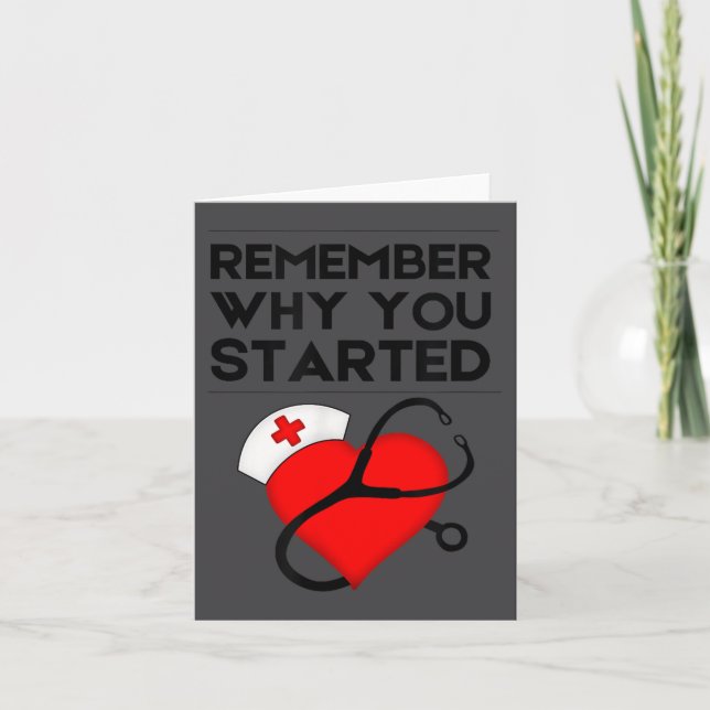 Tarjeta Nurse Rn Np Mantra Motivation Remember Why You Sta (Anverso)