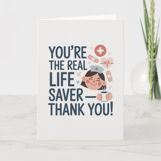 Tarjeta Nurse Thank You Card (Anverso)