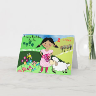 Tarjeta Nursery Rythm Theme Cute Kids Birday Card