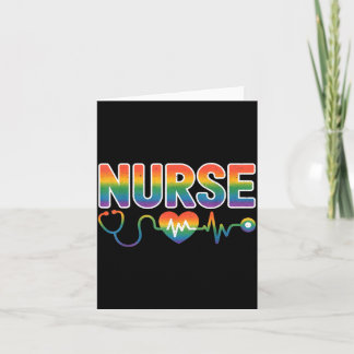 Tarjeta Nurse's Life Lgbt Heart Stethoscope Nurse Week 