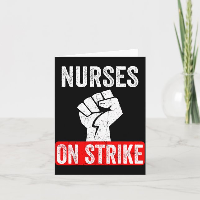 Tarjeta Nurses On Strike Nnu National Nurses United Staffi (Anverso)