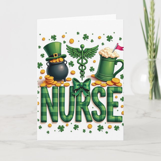 Tarjeta Nurses St Patricks Day Card (Anverso)