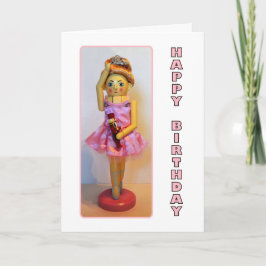 Tarjeta Nutcracker Ballerina Feliz Cumpleaños
