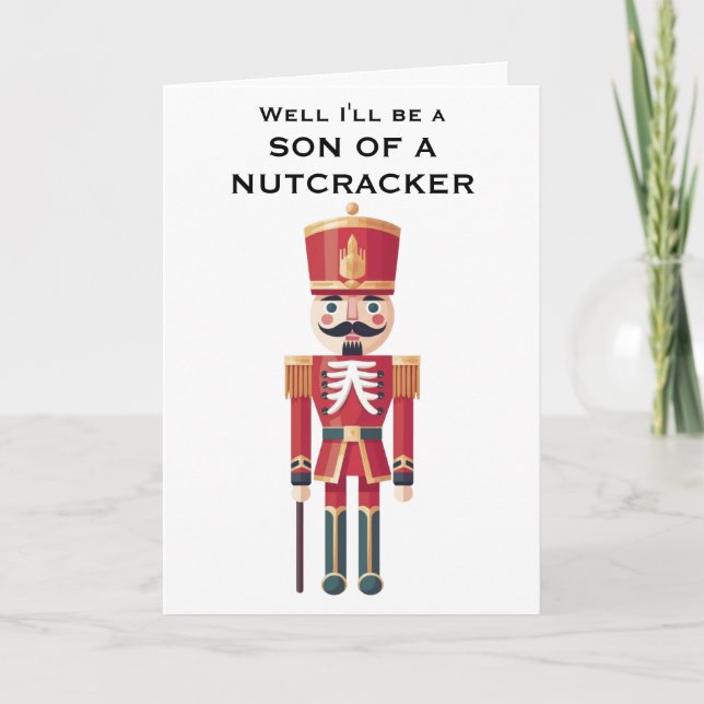 Tarjeta Nutcracker Fun Christmas Holiday Greeting Card (Anverso)