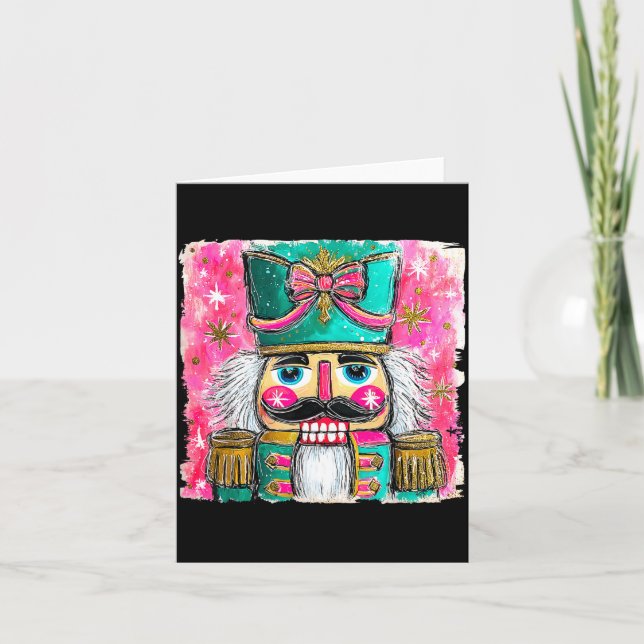 Tarjeta Nutcracker Nuts Xmas Pajamas Holiday Christmas Wat (Anverso)