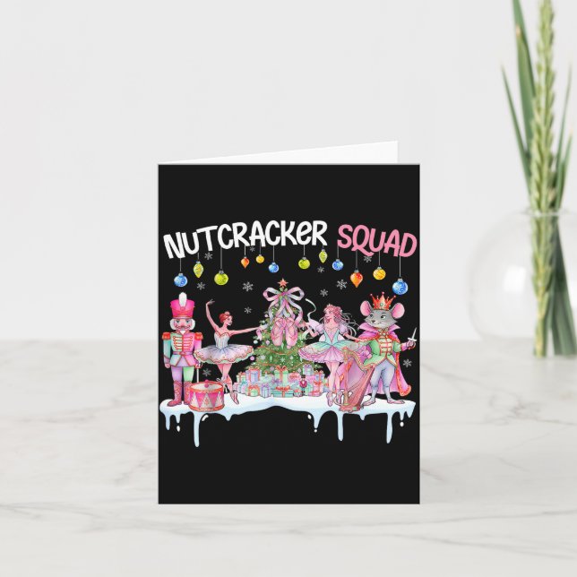 Tarjeta Nutcracker Squad Christmas Nk Ballet Sugar Plum Fa (Anverso)
