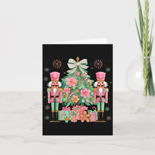 Tarjeta Nutcracker Squad Christmas Tree Ballet Dance Women (Anverso)