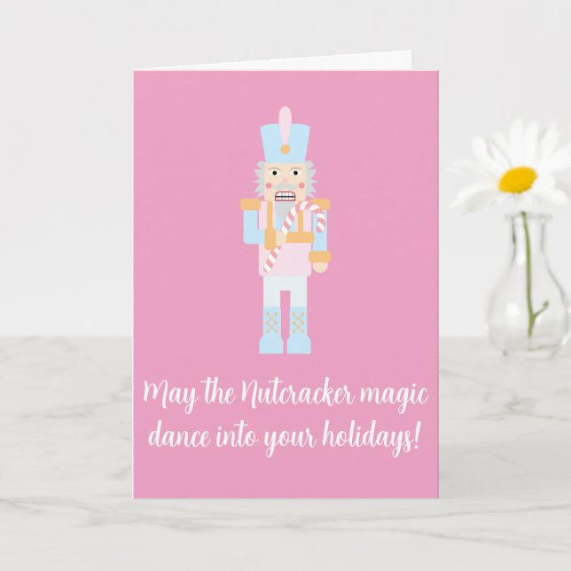 Tarjeta Nutcracker with a Candy Cane with Greeting (Planta pequeña)