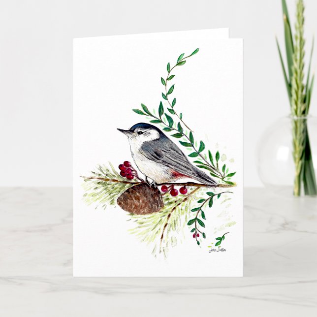 Tarjeta Nuthatch Bird (Nuthatch Bird Card from Jenn's Emporium. )