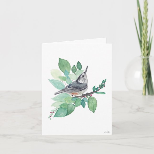 Tarjeta Nuthatch Bird (Anverso)