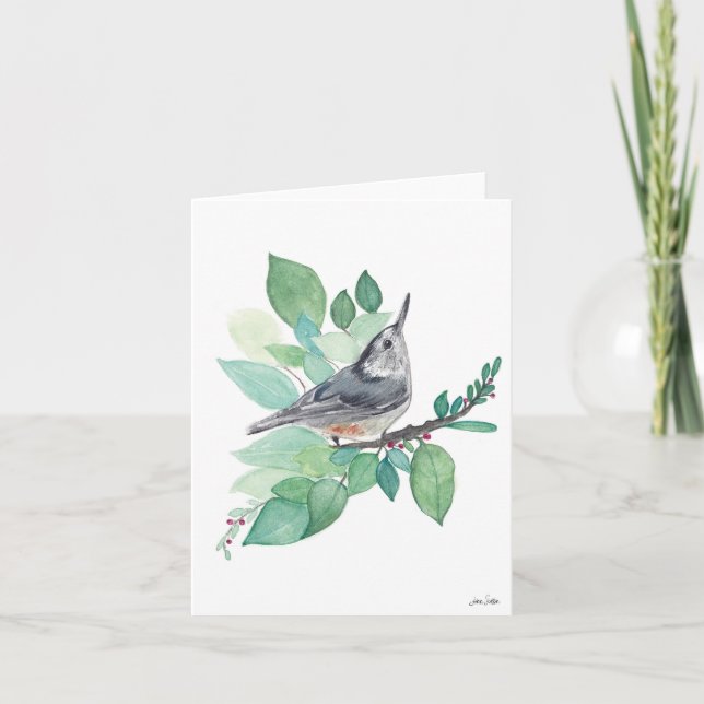 Tarjeta Nuthatch Bird Card (Anverso)