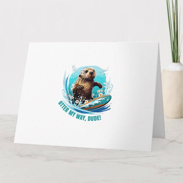 Tarjeta Nutria 841 Nutria Surfista Roba Tablas de Surf Nut (Anverso)