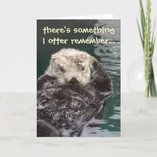 Tarjeta Nutria tardía del cumpleaños