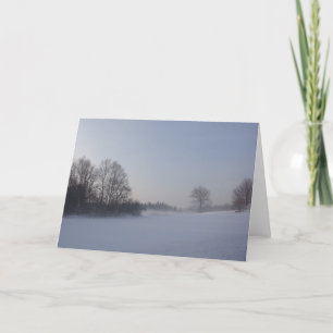 Tarjeta Nutrición en blanco de campo de invierno