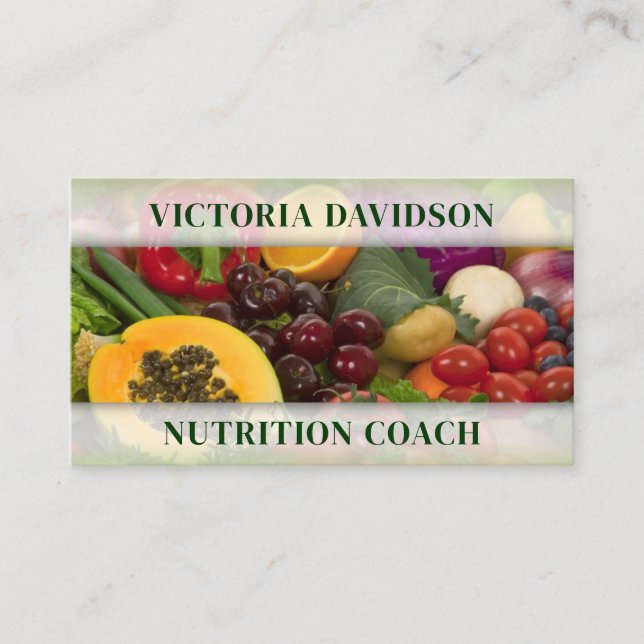 Tarjeta nutricionista/de vida saludable para fruta (Anverso)