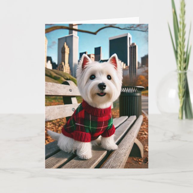 Tarjeta NY Westie (Anverso)
