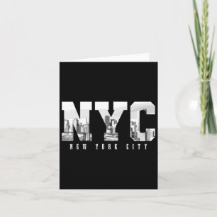 Tarjeta Nyc Ciudad De Nueva York Ny Silueta Usa América Vi