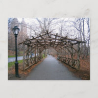 Tarjeta NYC de Winter Pergola Central Park New Yor