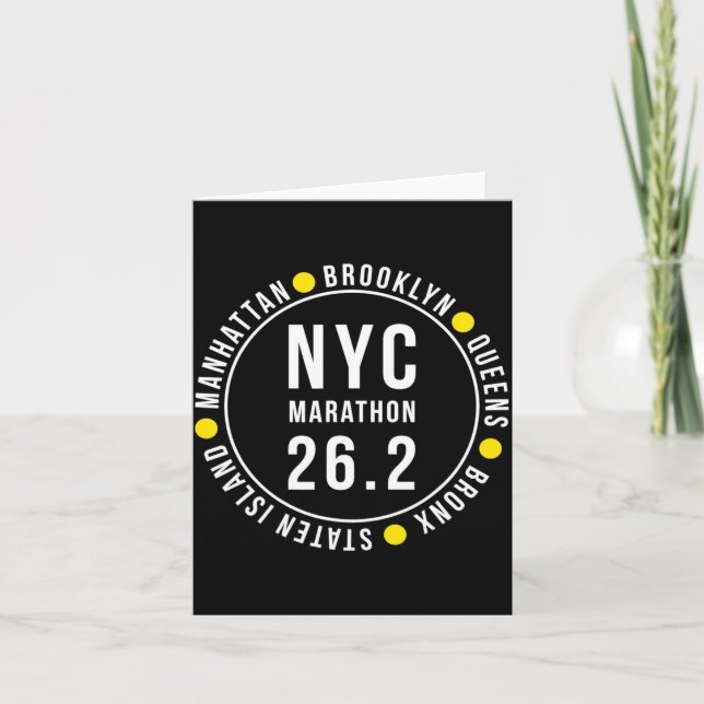 Tarjeta Nyc New York Souvenir Marathon Runner _2  (Anverso)