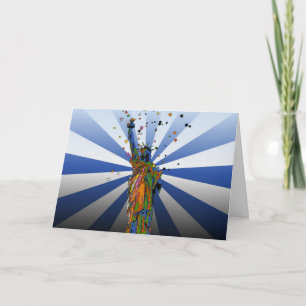 Tarjeta NYC psicodélico: Estatua de la Libertad #2