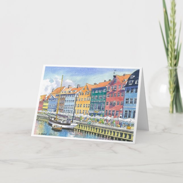 Tarjeta Nyhaven, Copehagen, Denmark (Anverso)