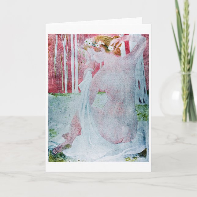 Tarjeta Nymph con Daisies, Maurice Denis (Anverso)
