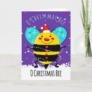 Tarjeta o árbol de Navidad o abeja Navidad