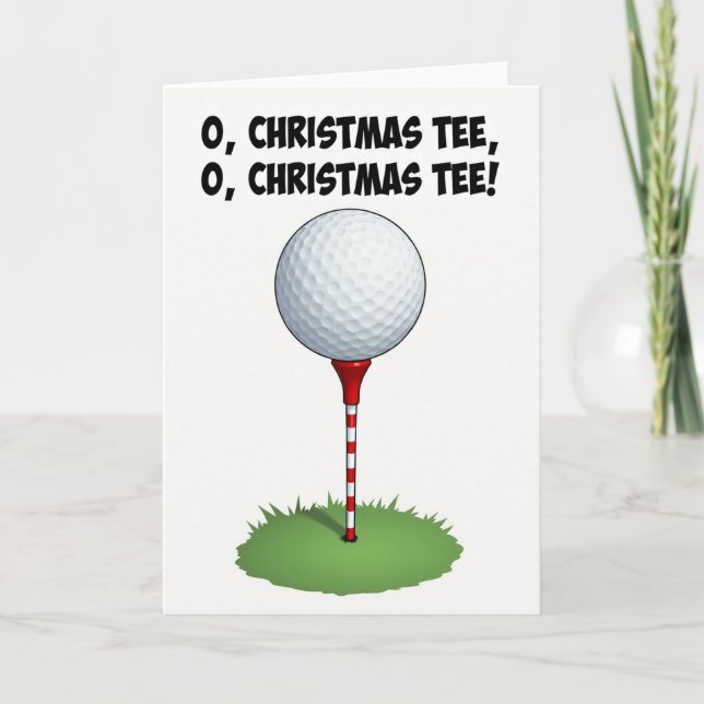 Tarjeta O Christmas Tee Golf Pun Card (Anverso)
