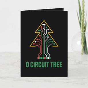 Tarjeta O Circuito Árbol Navidad Xmas Ingeniero Fiesta