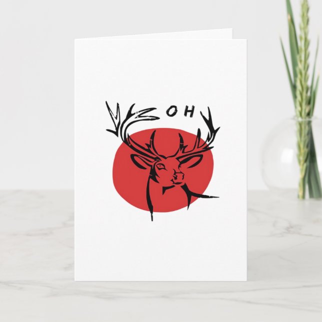 Tarjeta O Dear O Dear Red Retro Classic Design (Anverso)