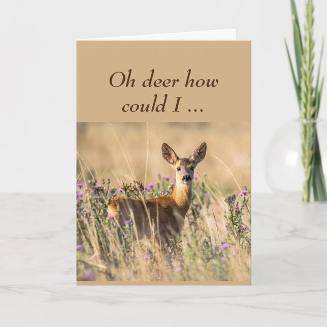 Tarjeta O Deer Cómo Puedo Olvidar Tu Cumpleaños (Anverso)
