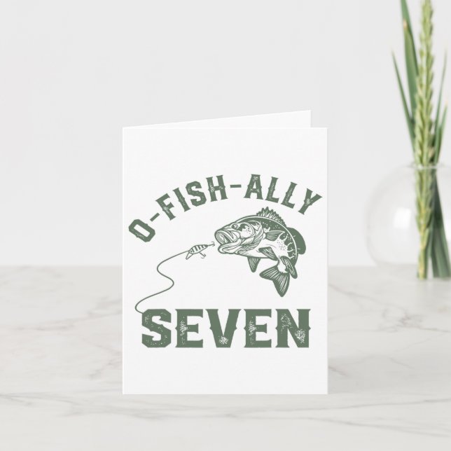 Tarjeta O-fish-ally Seven Birthday Decorations 7th Birthda (Anverso)