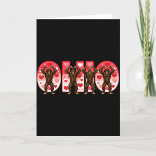 Tarjeta O-h-i-o Bigfoot divertido de Ohio en San Valentín 