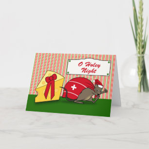 Tarjeta O Holey Night, Merry Swissmas, Mouse y queso