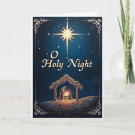 Tarjeta O Holy Night Nativity Card