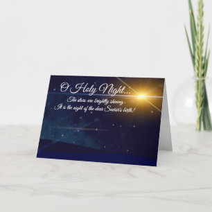 Tarjeta "O Holy Night" queridos Navidades Carol Holiday
