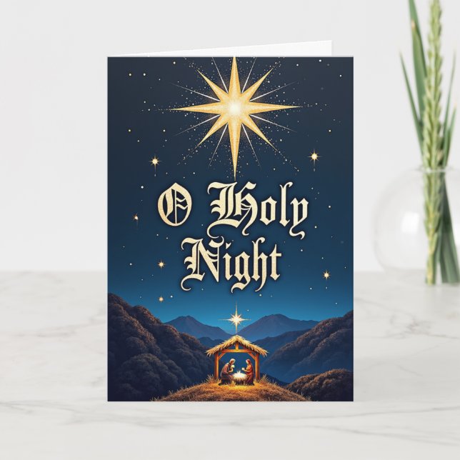 Tarjeta O Holy Night – Star Over Bethlehem (Anverso)