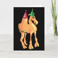 Tarjeta o invitación de Navidades de camello