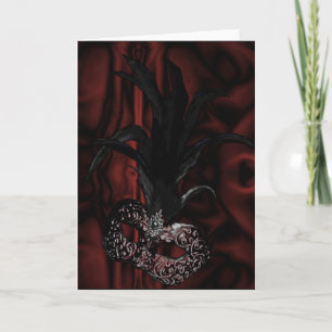 Tarjeta o invitación gótica de la mascarada